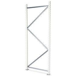 Seitenteil für Weitspannregal H2000 x D1000 mm. RAL9010 Pure white - Seitenteil