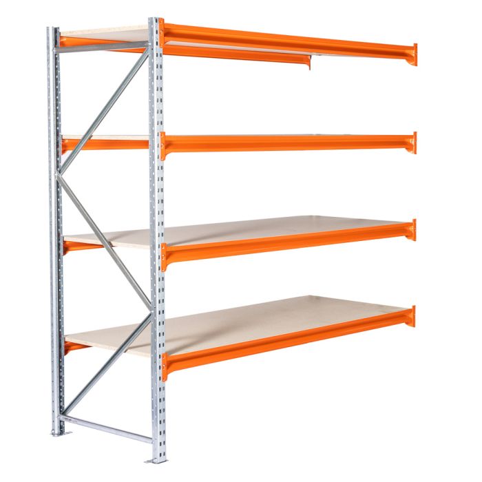 Weitspannregal Zusatzfach. H2000 x L1850 x T1000 mm. Mit Spanplatten - 