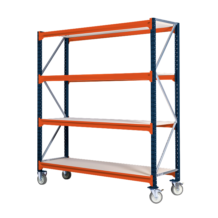 Lagerregal auf Rädern selbst konfigurieren - max. 1200 kg - 